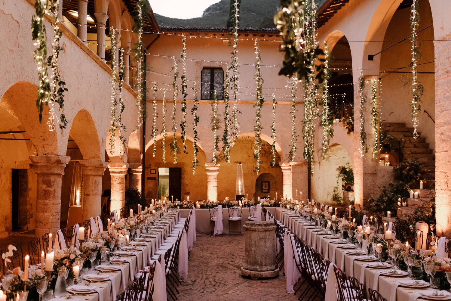 Abbazia San Pietro in Valle, a wedding hotel in Umbria with stunning indoor and outdoor spaces.